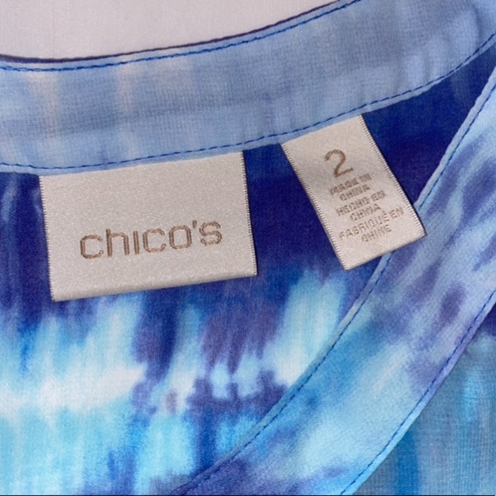 Chico’s Patterned See-Thru Blouse - image 4